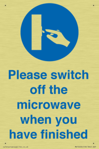 Please switch off the microwave when you have finished